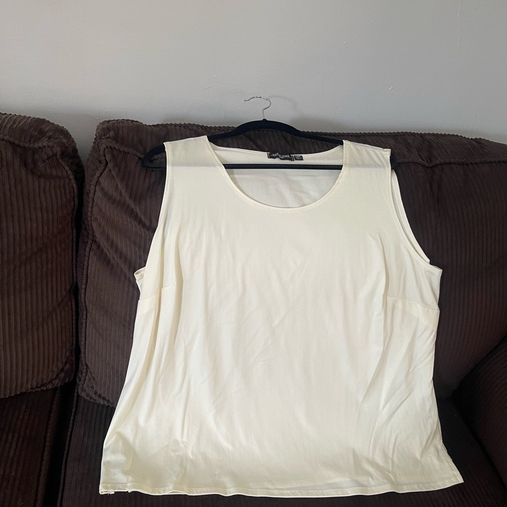 Elegant Cream Sleeveless Top